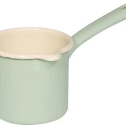 Riess Emaille Riess Schnabeltopf Mit Stiel Aus Emaille In Nilgrün