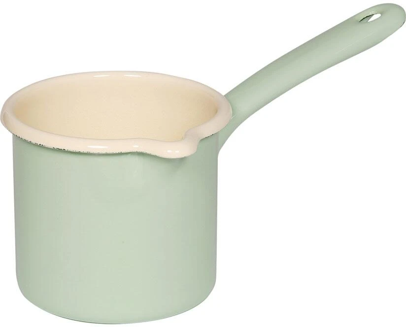 Riess Emaille Riess Schnabeltopf Mit Stiel Aus Emaille In Nilgrün 3 Riess Emaille Riess Schnabeltopf Mit Stiel Aus Emaille In Nilgrün