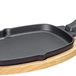 Küchenprofi Servierpfanne Mit Abnehmbarem Griff Und Holzbrett