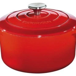 Küchenprofi Bratentopf Rund Aus Gusseisen Provence In Rot