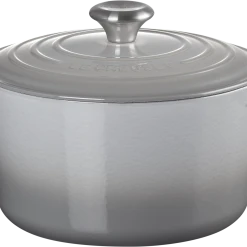 Le Creuset Hoher Bräter Signature Rund In Perlgrau