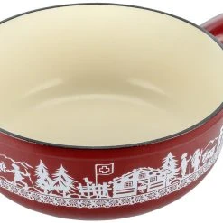 Kuhn Rikon Caquelon Induktion Gusseisen Rot Alpweide 24cm