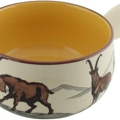 Kuhn Rikon Caquelon Steinbock Rand Dunkelbraun ø 20cm