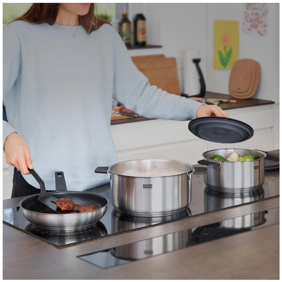 Kuhn Rikon Smart & Compact Abgiesssieb/Spritzschutz 7 Kuhn Rikon Smart & Compact Abgiesssieb/Spritzschutz – Bild 5