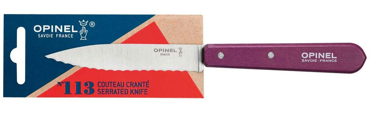 Opinel Sägemesser, Edelstahl, Buchenholz Violett 4 Opinel Sägemesser, Edelstahl, Buchenholz Violett – Bild 2