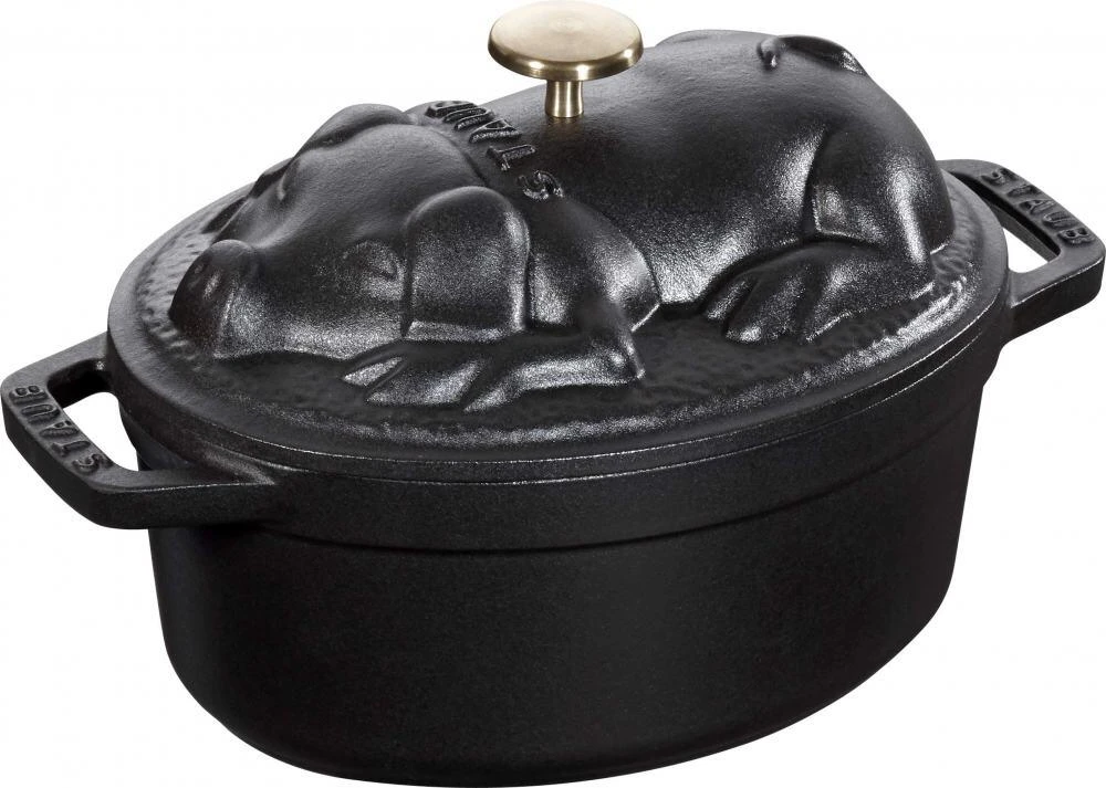 Staub Cocotte Schwein In Schwarz 3 Staub Cocotte Schwein In Schwarz