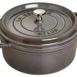 KitchenAid shop 26 Staub Cocotte Rund Aus Gusseisen In Graphitgrau