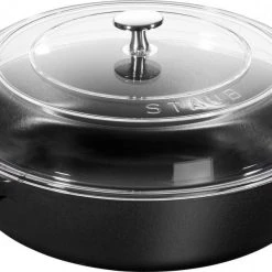 Staub Bräter Mit Glasdeckel In Schwarz