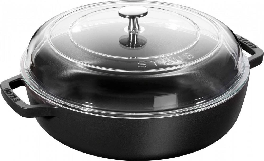 Staub Bräter Mit Glasdeckel In Schwarz 3 Staub Bräter Mit Glasdeckel In Schwarz