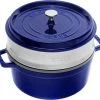 Staub Cocotte Rund Aus Gusseisen Mit Dämpfeinsatz In Dunkelblau -KitchenAid shop 40510604