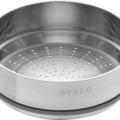 Staub Cocotte Rund Aus Gusseisen Mit Dämpfeinsatz In Grenadine -KitchenAid shop 40510606 3 3
