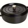 Staub Cocotte Rund Und Flach Aus Gusseisen In Schwarz -KitchenAid shop 40510607 xl