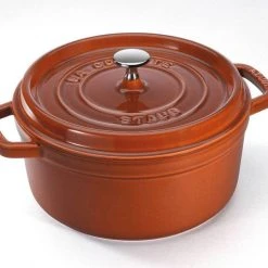 KitchenAid shop 24 Staub Cocotte Rund Aus Gusseisen In Zimt