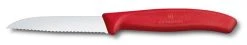 Victorinox SwissClassic Gemüsemesser Mit Wellenschliff, 8 Cm, Rot