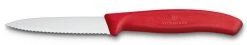 Victorinox SwissClassic Gemüsemesser Mit Wellenschliff, Mittelspitz, 8 Cm, Rot