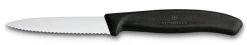 Victorinox SwissClassic Gemüsemesser Mit Wellenschliff, Mittelspitz, 8 Cm, Schwarz