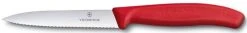 Victorinox SwissClassic Gemüsemesser Mit Wellenschliff, 10 Cm, Rot