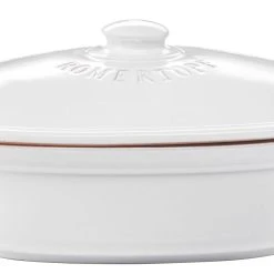 Römertopf Brot-Frische-Topf Oval Weiß, Medium