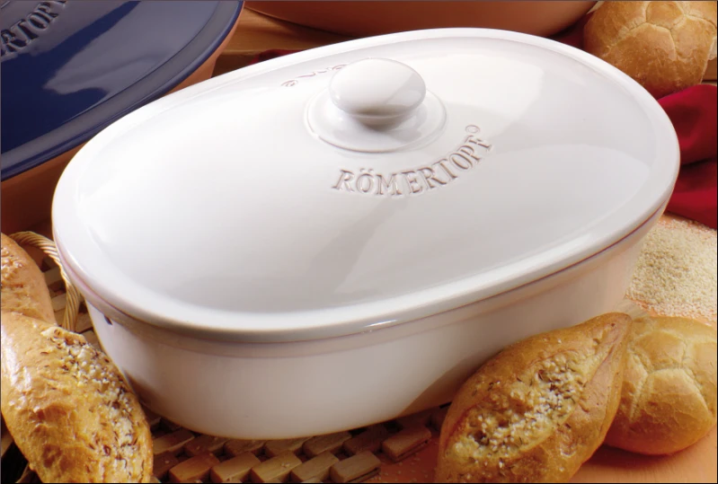 Römertopf Brot-Frischetopf Oval MAXI, Weiß 7 Römertopf Brot-Frischetopf Oval MAXI, Weiß – Bild 5