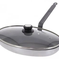 De Buyer Antihaft-Fischpfanne Choc Resto Induction Mit Glasdeckel, 36 Cm