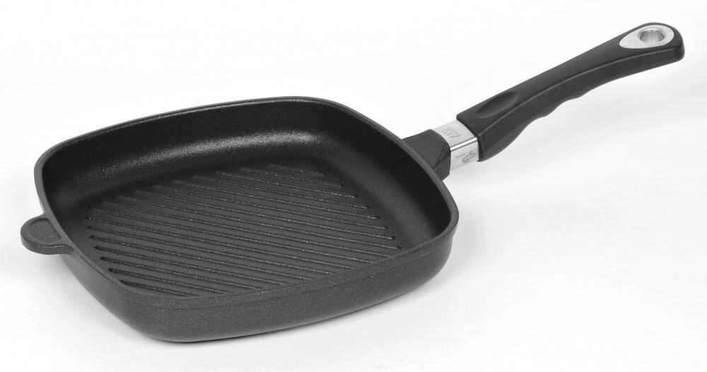 AMT Gastroguss AMT Eckpfanne Flach Aus Aluguss Mit Grillstreifen Für Induktion 3 AMT Gastroguss AMT Eckpfanne Flach Aus Aluguss Mit Grillstreifen Für Induktion