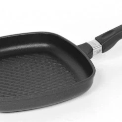 AMT Gastroguss AMT Eckpfanne Flach Aus Aluguss Mit Grillstreifen