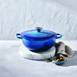 Le Creuset Familientopf La Marmite Aus Gusseisen In Azure, 26 Cm -KitchenAid shop AZURE S 5413 copy