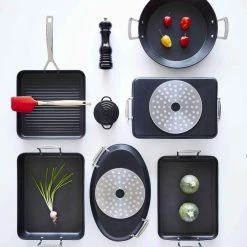 Le Creuset Aluminium-Antihaft-Pfanne Oval, 40 Cm -KitchenAid shop Aluminium Antihaft Spezialformen Sortimentsuebersicht 3 l