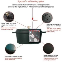 Staub Cocotte Rund Aus Gusseisen Mit Dämpfeinsatz In Schwarz -KitchenAid shop Braeter Eigenschaften l 15