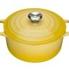 Le Creuset Bräter Signature Rund In Citrus -KitchenAid shop Braeter Signature rund citrus be xl