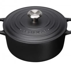 Le Creuset Bräter Signature Rund In Schwarz