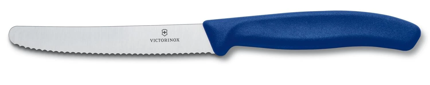 Victorinox SwissClassic Tomaten- Und Wurstmesser Mit Wellenschliff, 11 Cm, Blau 3 Victorinox SwissClassic Tomaten- Und Wurstmesser Mit Wellenschliff, 11 Cm, Blau