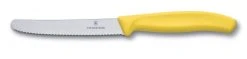Victorinox Tomaten- Und Wurstmesser Mit Wellenschliff, 11 Cm, Gelb