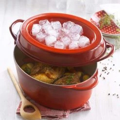 Le Creuset Saftbräter Doufeu Oval Aus Gusseisen In Ofenrot -KitchenAid shop Doufeu l