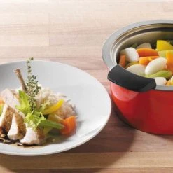 Kuhn Rikon Hotpan Servierkochtopf In Rot -KitchenAid shop Hotpan red ip11 neu Kopie 1 l