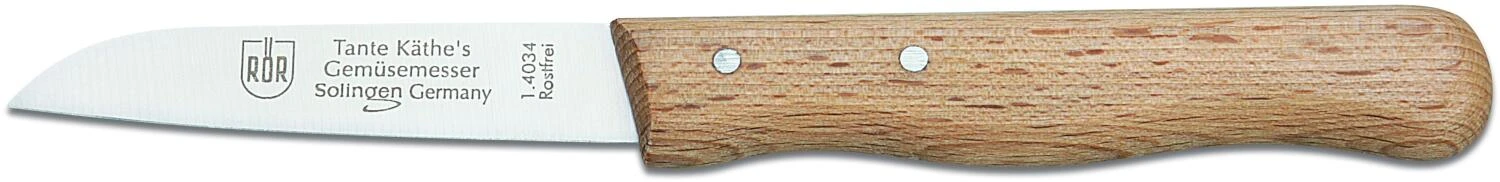 RÖR Solingen RÖR Küchen-/Gemüsemesser Tante Käthe Mit Buchenholzgriff 3 RÖR Solingen RÖR Küchen-/Gemüsemesser Tante Käthe Mit Buchenholzgriff