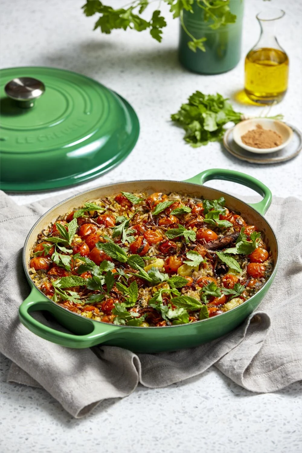 Le Creuset Gourmet-Profitopf SIGNATURE In Bamboo Green 4 Le Creuset Gourmet-Profitopf SIGNATURE In Bamboo Green – Bild 2