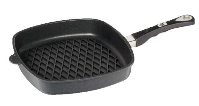 AMT Gastroguss AMT Eckpfanne Hoch Mit BBQ-Grillmuster Und Stiel - Induktion 3 AMT Gastroguss AMT Eckpfanne Hoch Mit BBQ-Grillmuster Und Stiel - Induktion